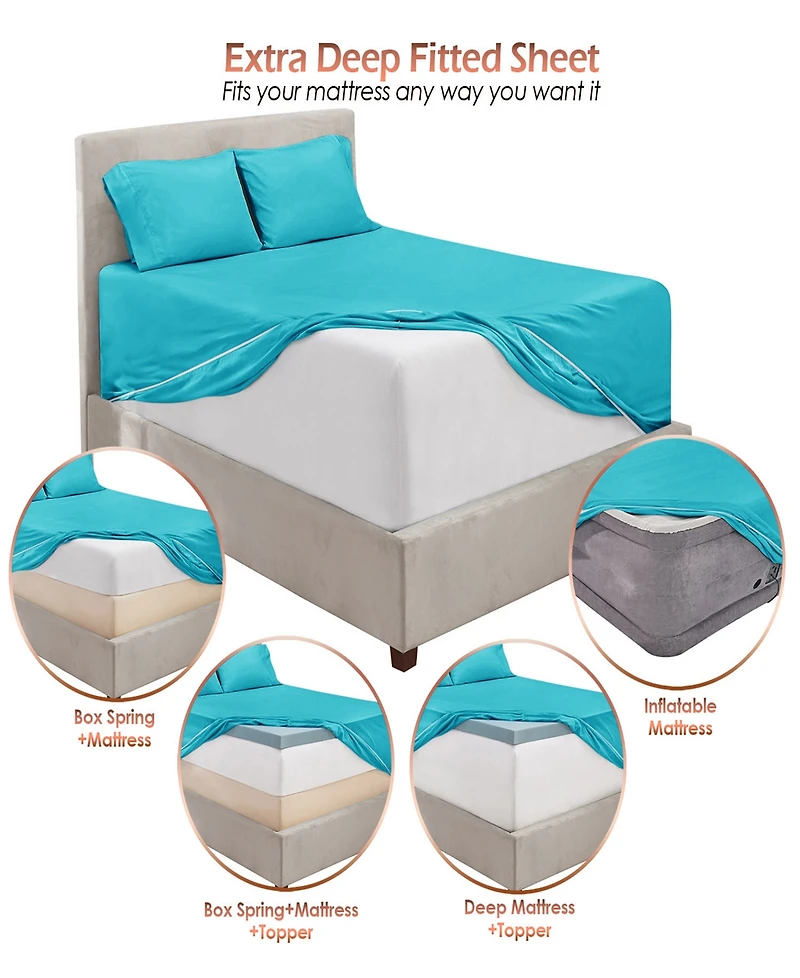 Nestl Extra Deep Pocket 6-Pc. Sheet Set, California King