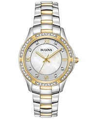 Bulova Women's Embellished Two-Tone Stainless Steel Bracelet Watch 32mm