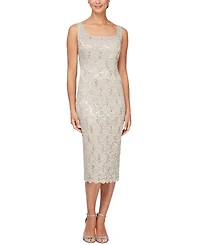 Sl Fashions Petite 2-Pc. Lace Jacket & Midi Dress Set