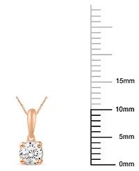 Diamond Solitaire 18" Pendant Necklace (1/5 ct. t.w.) 14k White, Yellow or Rose Gold