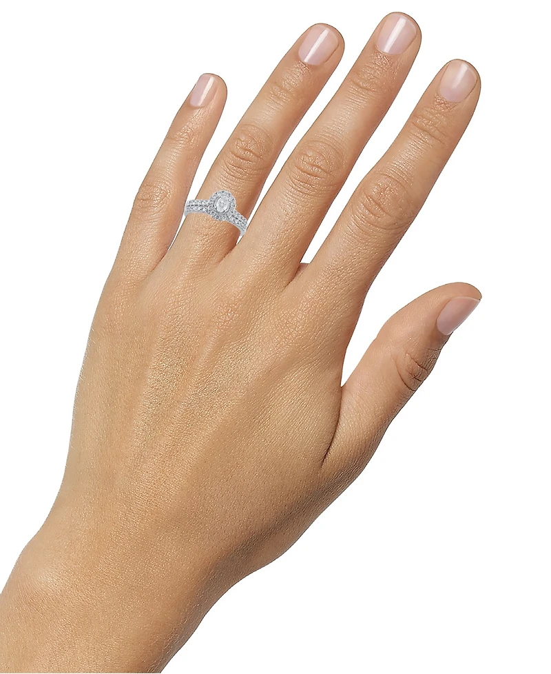 Diamond Oval Halo Bridal Set (1 ct. t.w.) in 14k White or Yellow Gold