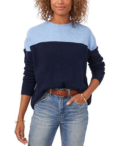 Vince Camuto Cozy Extended Shoulder Color Blocked Sweater