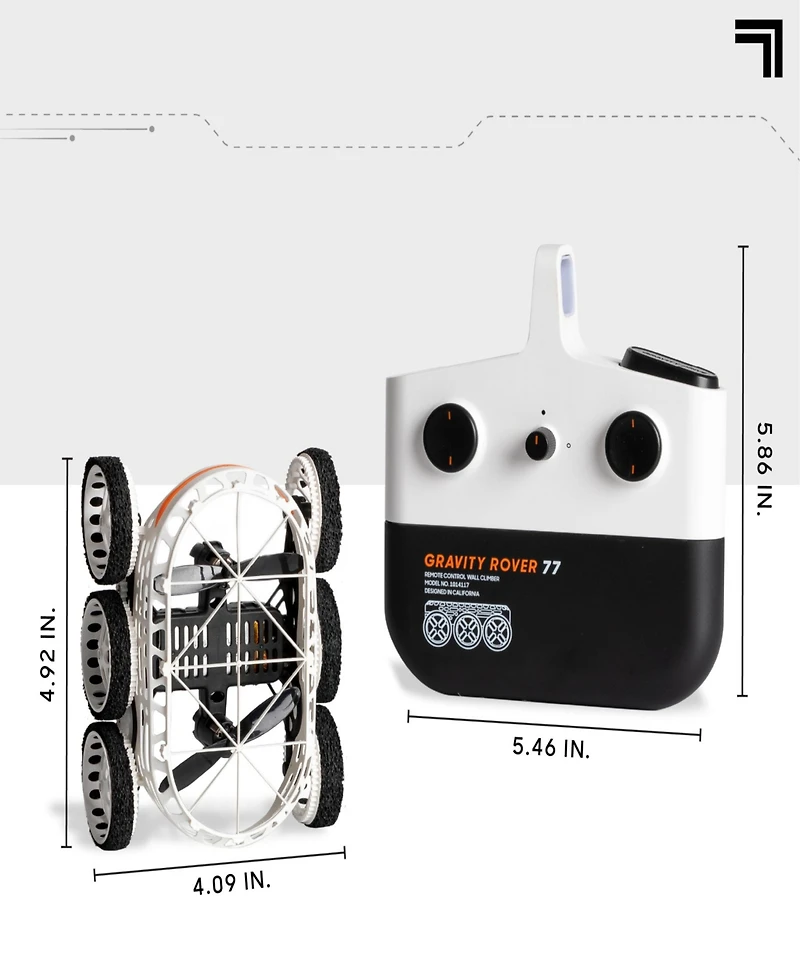 Sharper Image Remote Control Gravity Rover Antigravity Floor Wall Ceiling Climber