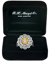 Effy Yellow Diamond (7/8 ct. t.w.) & White Diamond (1-1/3 ct. t.w.) Ring in 18k Two-Tone Gold