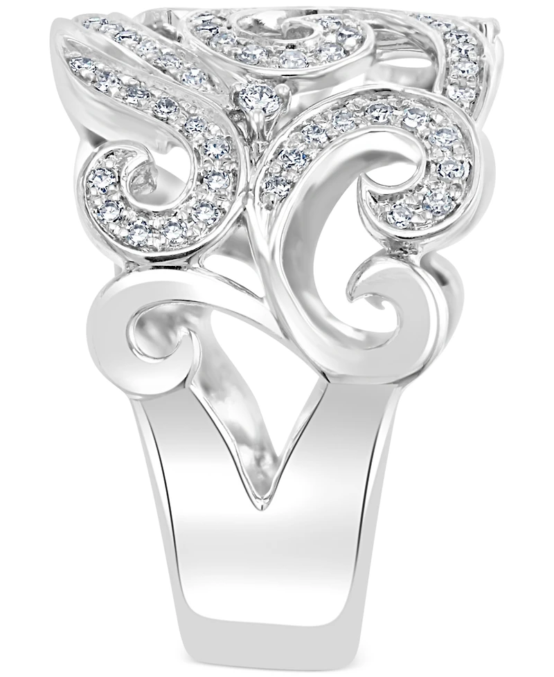 Effy Diamond Swirl Statement Ring (3/8 ct. t.w.) in 14k White Gold