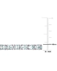 Aquamarine Bangle Bracelet (6-1/3 ct. t.w.) in Sterling Silver