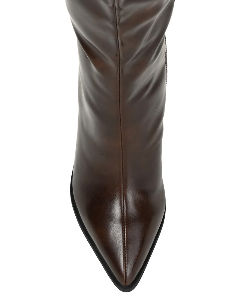 Journee Collection Women's Daria Cowboy Knee High Boots
