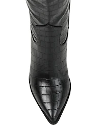 Journee Collection Women's Therese Block Heel Knee High Dress Boots