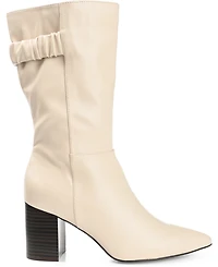 Journee Collection Women's Wilo Wide Calf Block Heel Boots