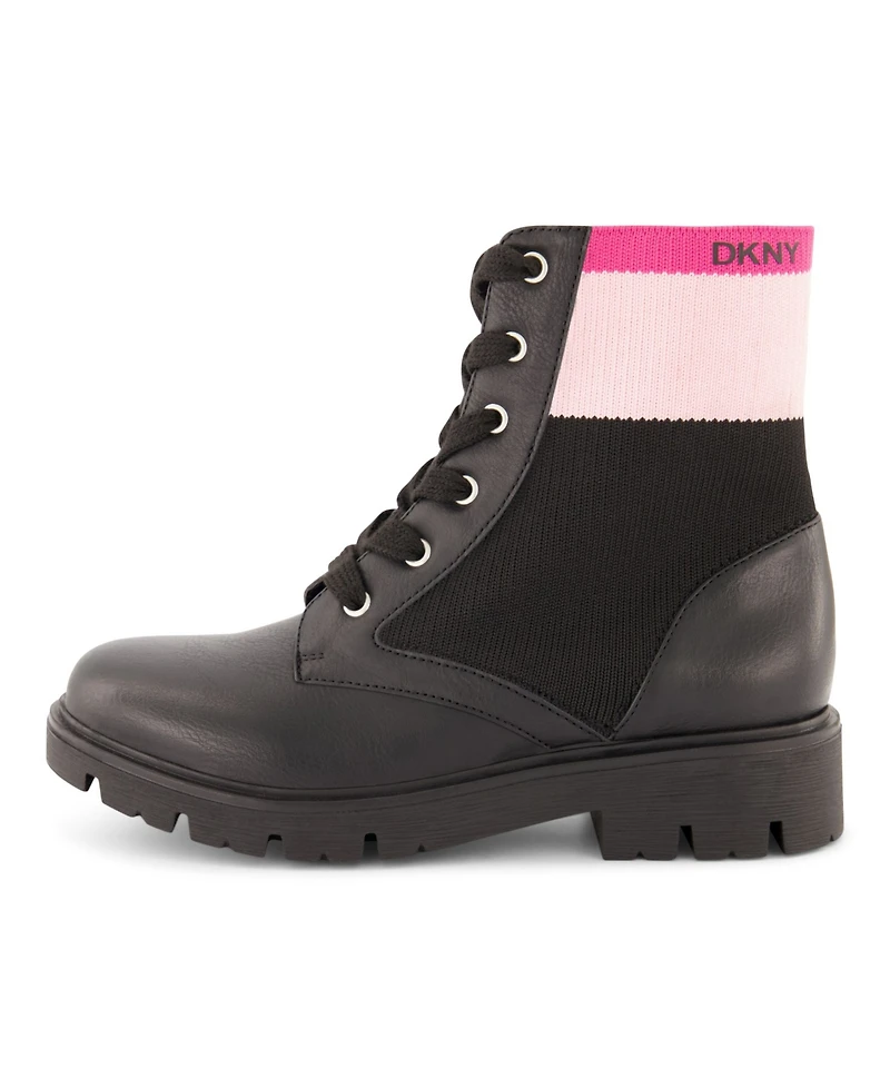 Dkny Little Girls Stassi Knit Moto Boots