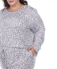 White Mark Plus Leopard Lounge Set, 2-Piece