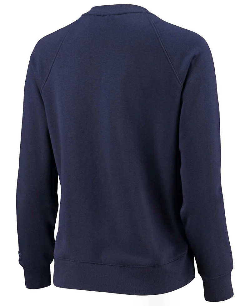 Women's Navy Auburn Tigers All Day Fleece Raglan Pullover Sweatshirt