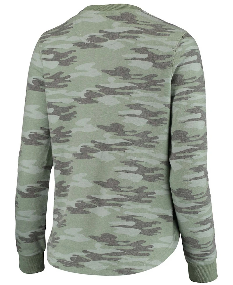 Women's Camo Indiana Hoosiers Comfy Pullover Sweatshirt
