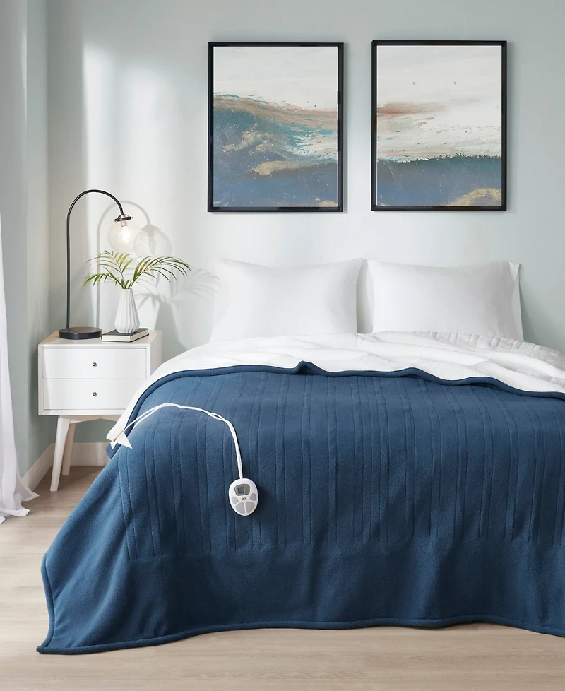 Serta Electric Reversible Fleece to Sherpa Blanket