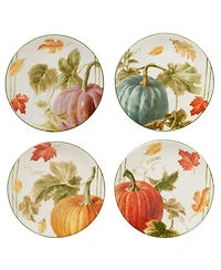 Certified International Autumn Harvest Dessert Plate, Set of 4