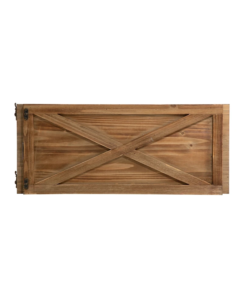 Glitzhome Natural Wooden Tree Collar Kd, 26" x 26"