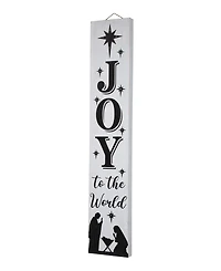 Glitzhome Lighted Wooden Nativity Porch Sign, 42"