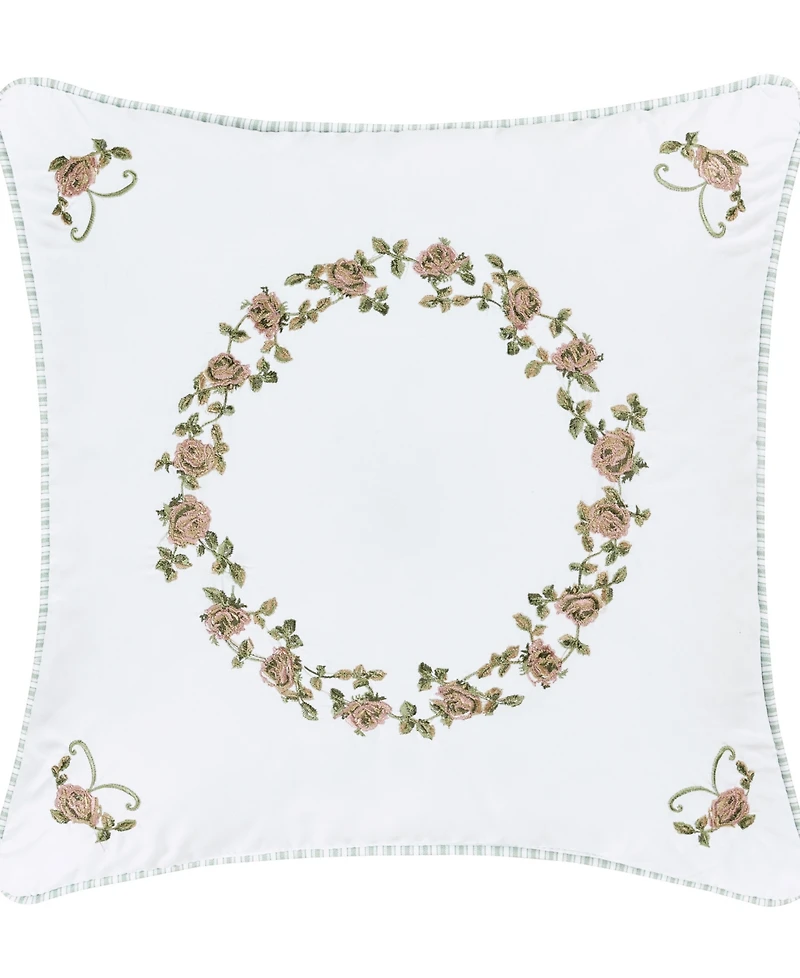Royal Court Rialto Circle Embroidered Decorative Pillow, 16" x 16"