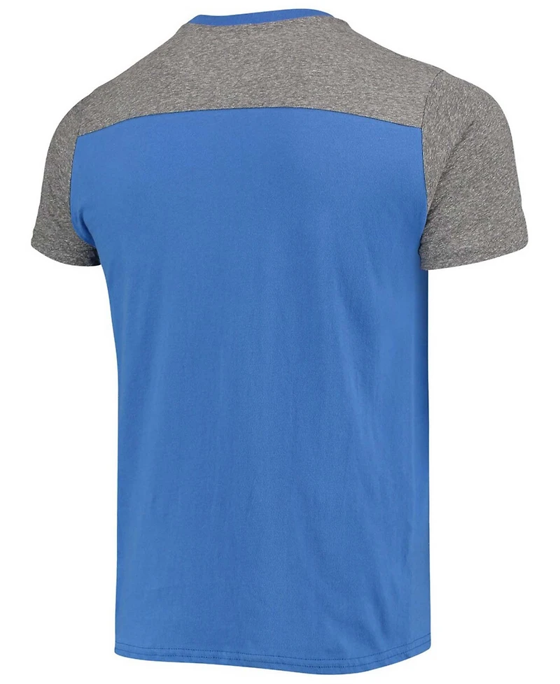 Men's Royal, Heathered Gray New York Giants Gridiron Classics Field Goal Slub T-shirt
