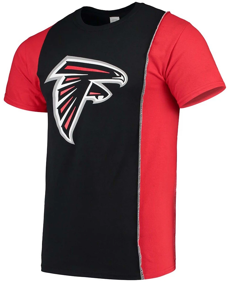 Men's Black, Red Atlanta Falcons Split T-shirt