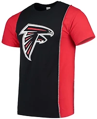 Men's Black, Red Atlanta Falcons Split T-shirt