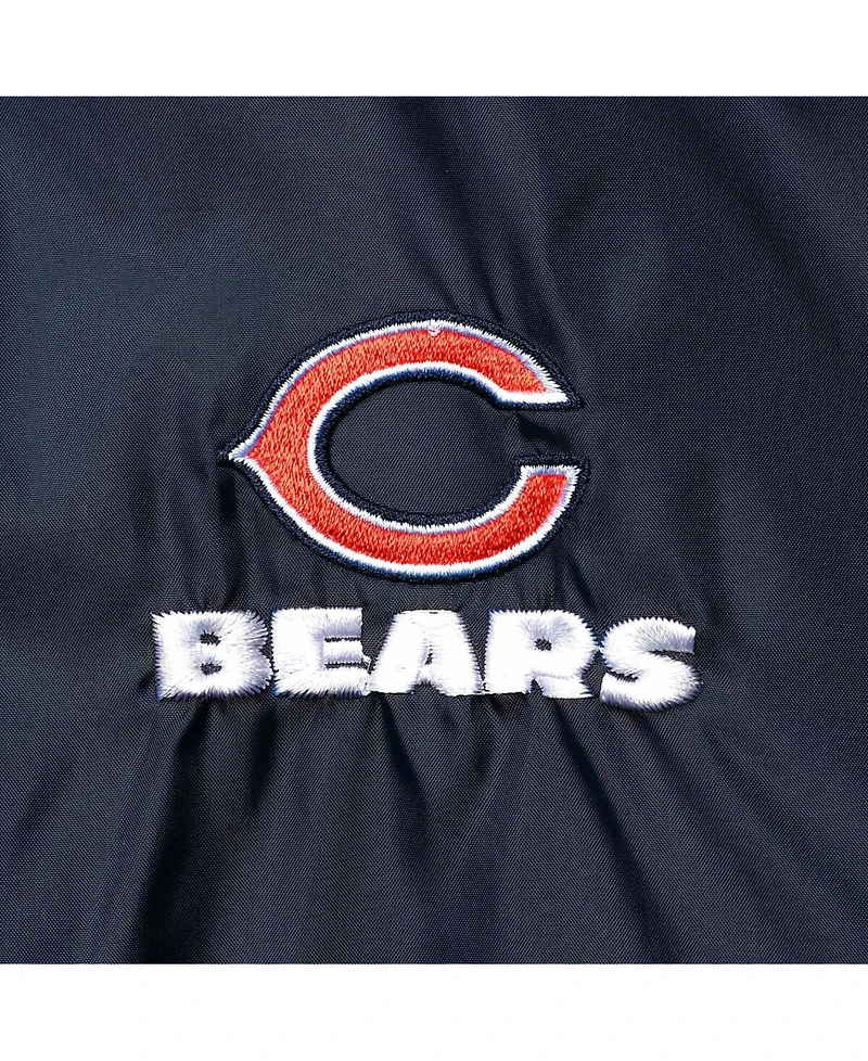 Men's Navy Chicago Bears Coaches Classic Raglan Full-Snap Windbreaker Jacket