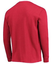 Men's Scarlet San Francisco 49Ers Team Maverick Thermal Henley Long Sleeve T-shirt
