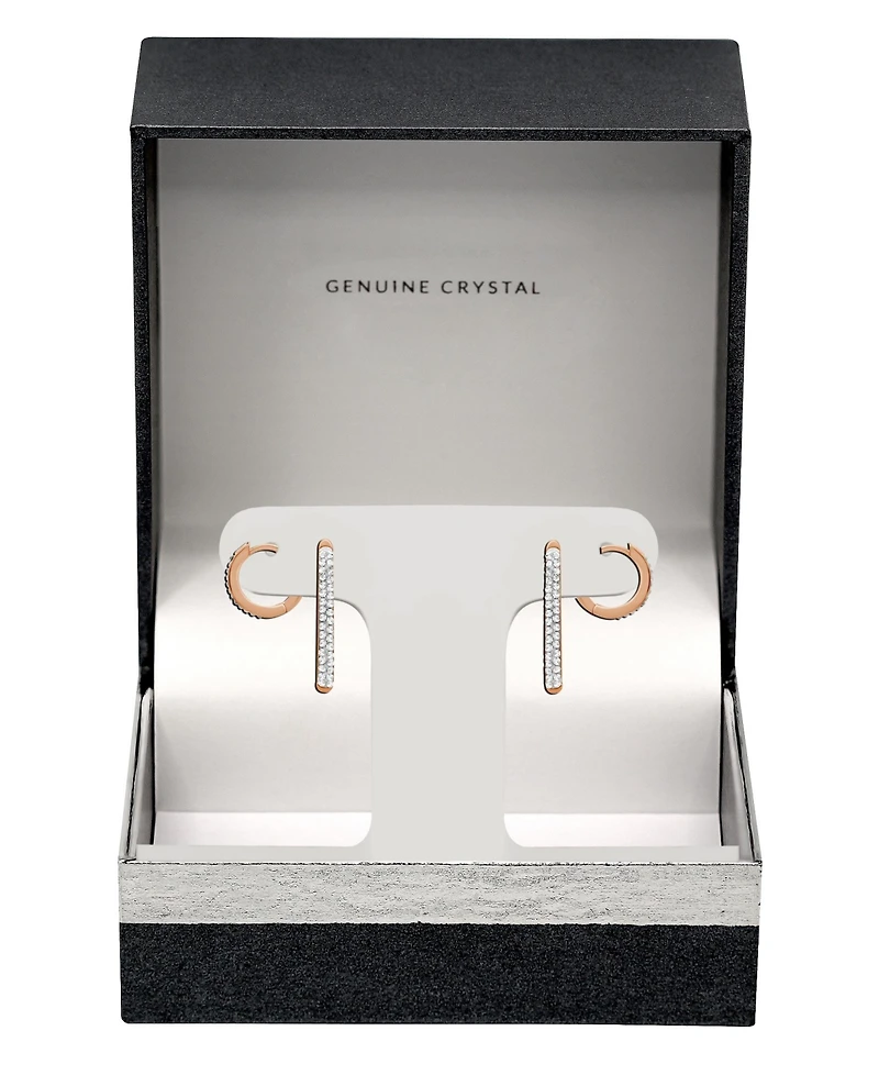 and Now This Silver Plated, Gold Plated or Rose 2pc Hoop Post Earrings Set
