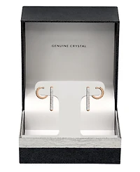 and Now This Silver Plated, Gold Plated or Rose 2pc Hoop Post Earrings Set