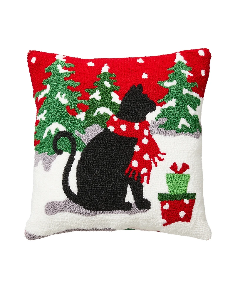 Glitzhomeooked Christmas Cat Pillow