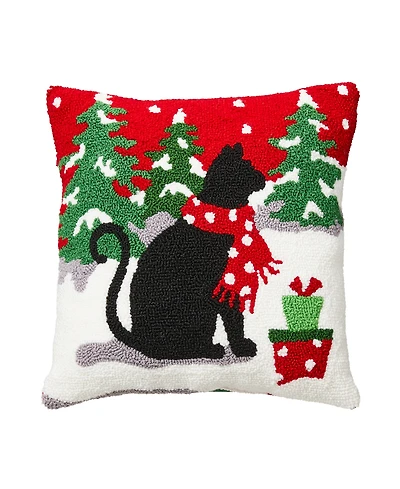 Glitzhomeooked Christmas Cat Pillow
