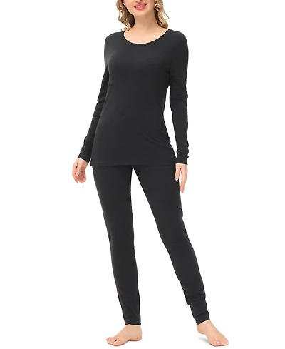 Women's Knit Long Sleeve Scoop Neck with the Legging Set