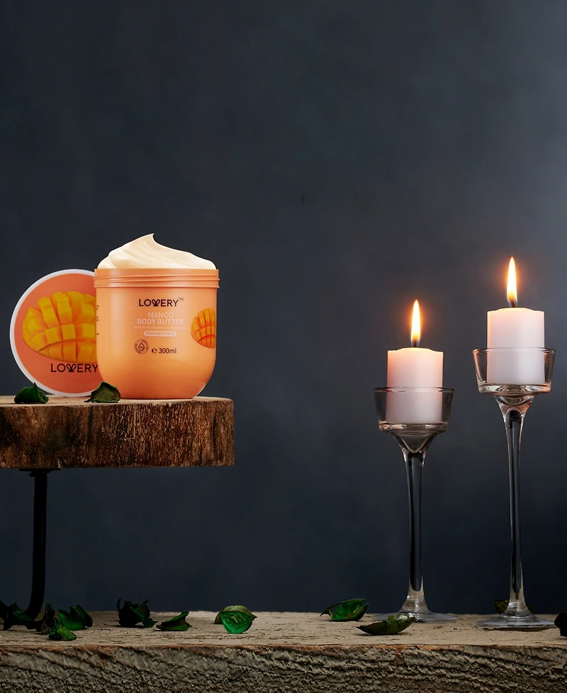 Lovery Mango Whipped Body Butter, 2-Pack Shea Cream Body Care Set