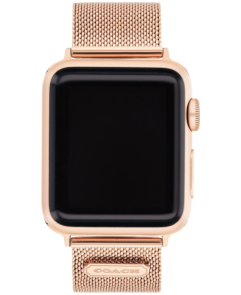 Coach Rose Gold-Tone Mesh Bracelet 38/40/41mm Apple Watch Band