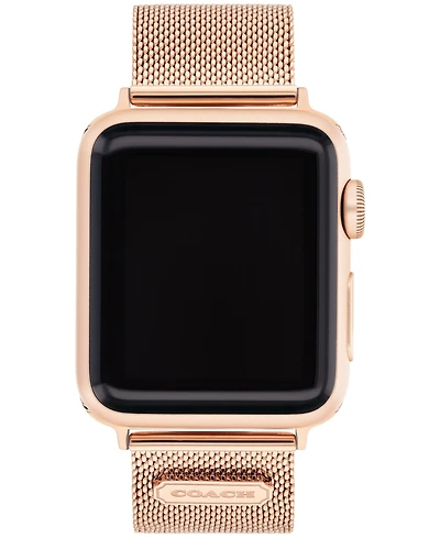 Coach Rose Gold-Tone Mesh Bracelet 38/40/41mm Apple Watch Band