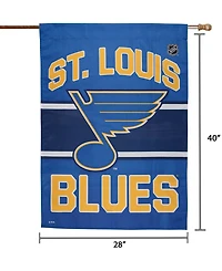 Multi St. Louis Blues 28" x 40" Wordmark Single-Sided Vertical Banner