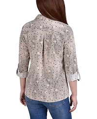 Women's 3/4 Roll Tab Shirt with Pockets