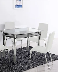 Bailee Modern Faux Leather Side Chairs, Set of 4