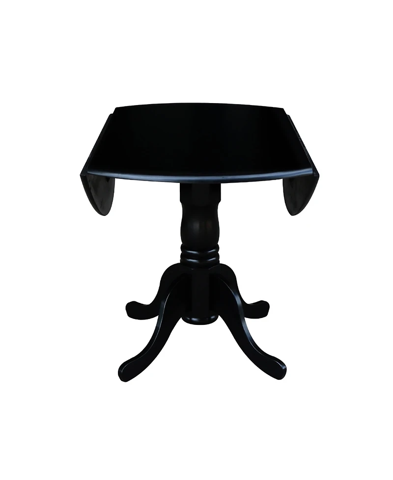 42" Dual Drop Leaf Table with 4 Slat Back Dining Chairs