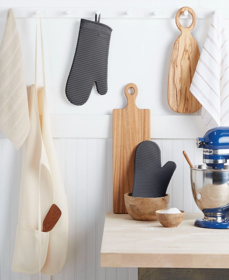 KitchenAid Ribbed Soft Silicone Oven Mitt Set, 2 Piece