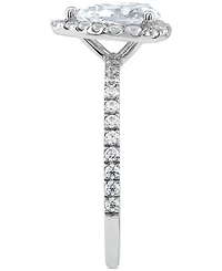 Grown With Love Igi Certified Lab Diamond Pear-Cut Halo Engagement Ring (1-1/2 ct. t.w.) 14k White Gold