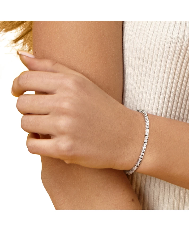 Lab-Created Moissanite Tennis Bracelet (5-1/10 ct. t.w.) in Sterling Silver