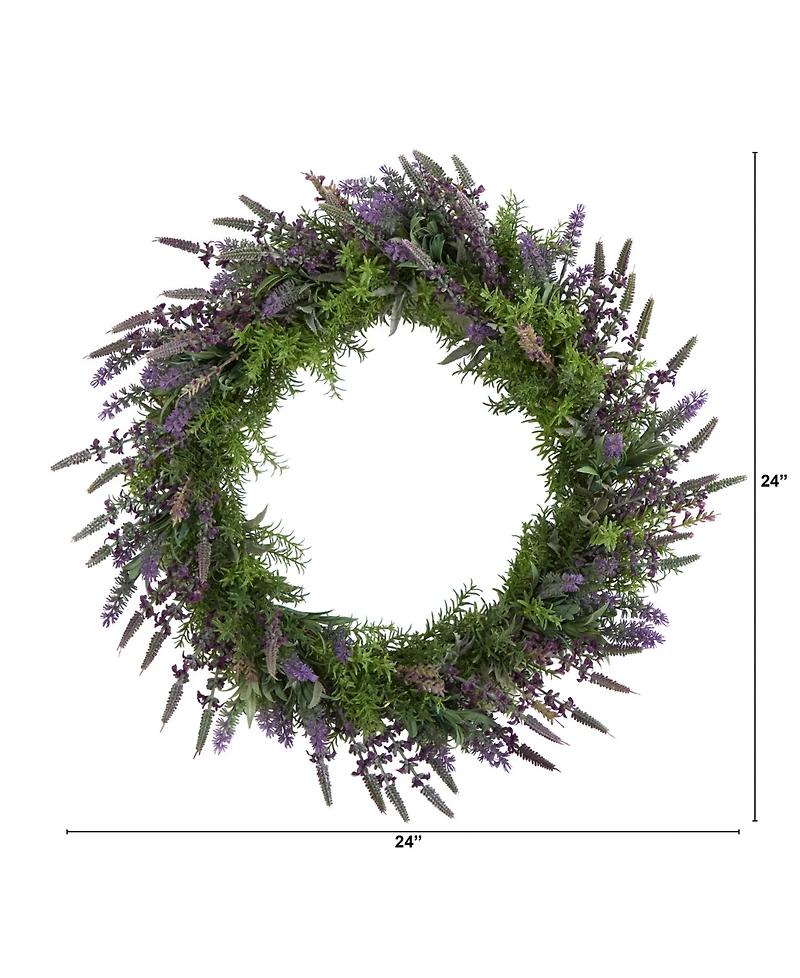 24" Lavender Artificial Wreath