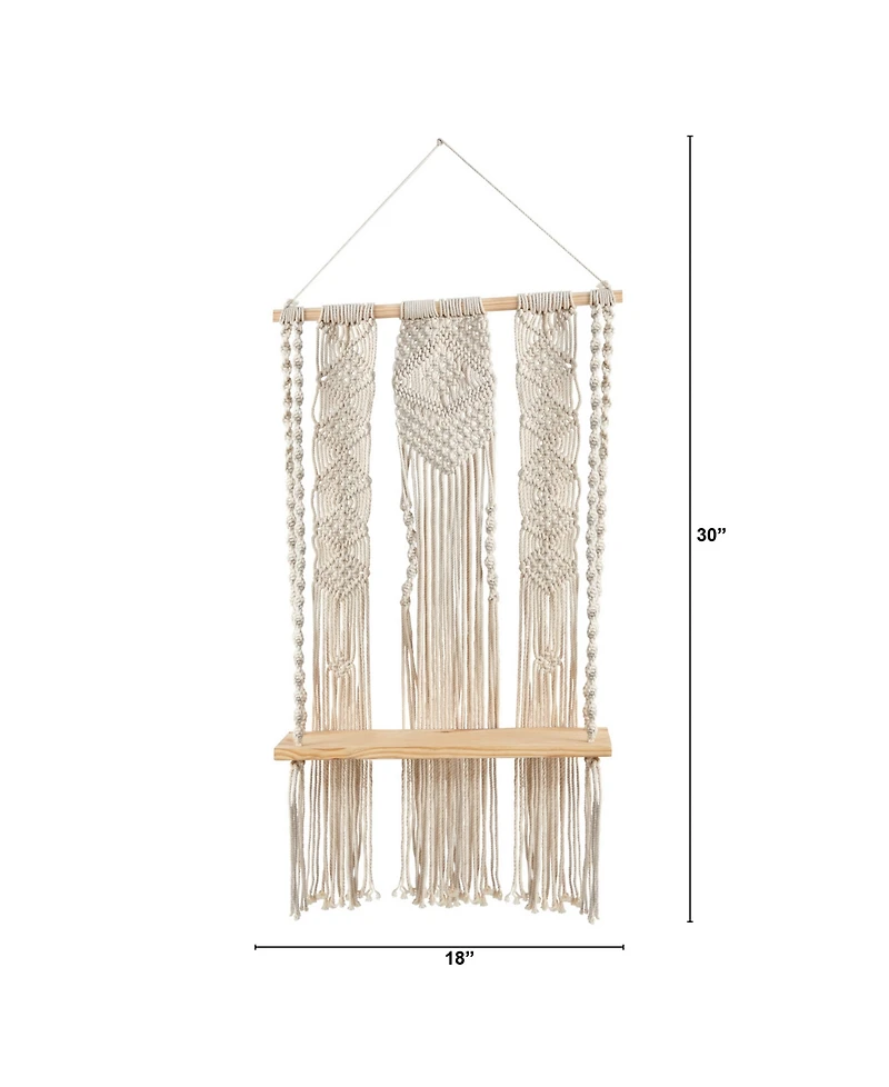Layered Wall Hanging with Shelf, 2.5' x 1.5'