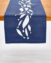 School of Fish Printed Table Runner, 72" x 14"