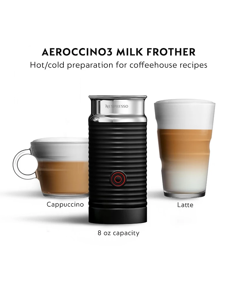 Nespresso Vertuo Next Premium Coffee and Espresso Machine by Breville, Black with Aeroccino Milk Frother