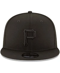 Pittsburgh Pirates Black On Black 9Fifty Team Snapback Adjustable Black Hat