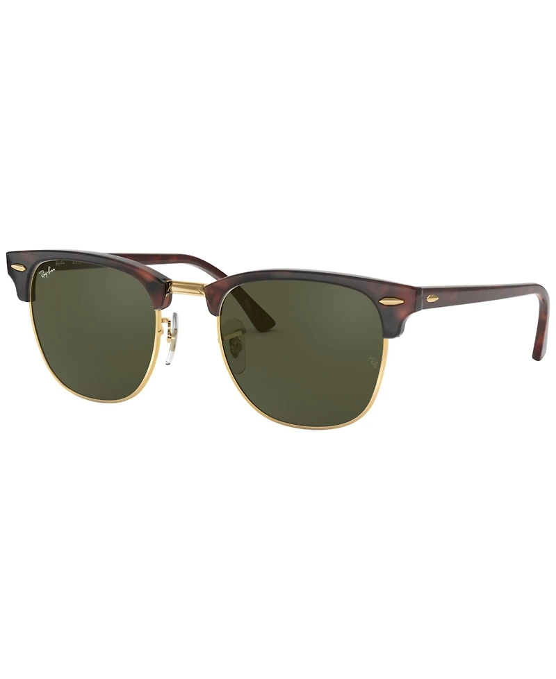 Ray-Ban Unisex Low Bridge Fit Sunglasses, RB3016F Clubmaster Classic 55