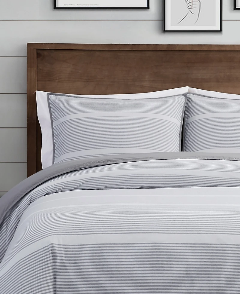 Brooklyn Loom Niari Yarn Dye Stripe 3 Piece Comforter Set