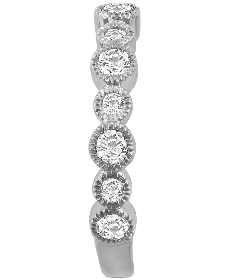 Diamond Milgrain Bezel Band (1/2 ct. t.w.) in 14k White Gold